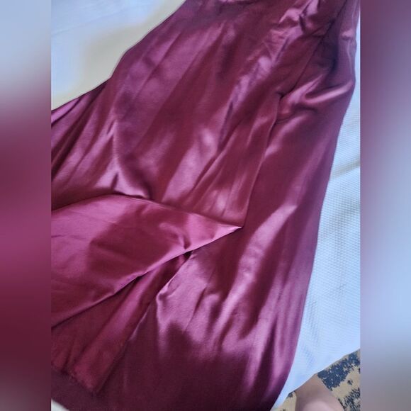 Galina braidsmaid one spaghetti strap side rushed buttons side slit from waist - Picture 14 of 15